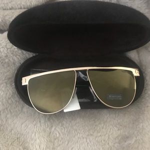 NWT Tom Ford rose gold shield sunglasses